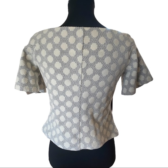 Anthropologie Eri + Ali Lyra Off the Shoulder Polka Dot blouse - Picture 7 of 10